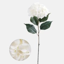   Hortenzia (Hydrangea) prémium dekorációs művirág szál 88cm, krém színű