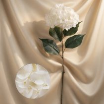   Hortenzia (Hydrangea) prémium dekorációs művirág szál 88cm, krém színű