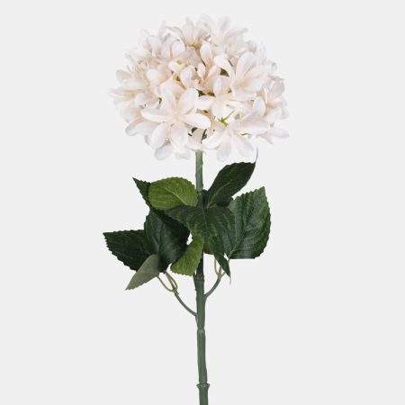 Hortenzia (Hydrangea) prémium dekorációs művirág szál 68cm, púder színű