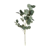   Természetes hatású eukaliptusz ág, prémium műnövény dekor, zöld, 90cm