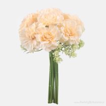   Kamélia művirág csokor, elegáns dekoráció dús virágfejekkel, 21 cm